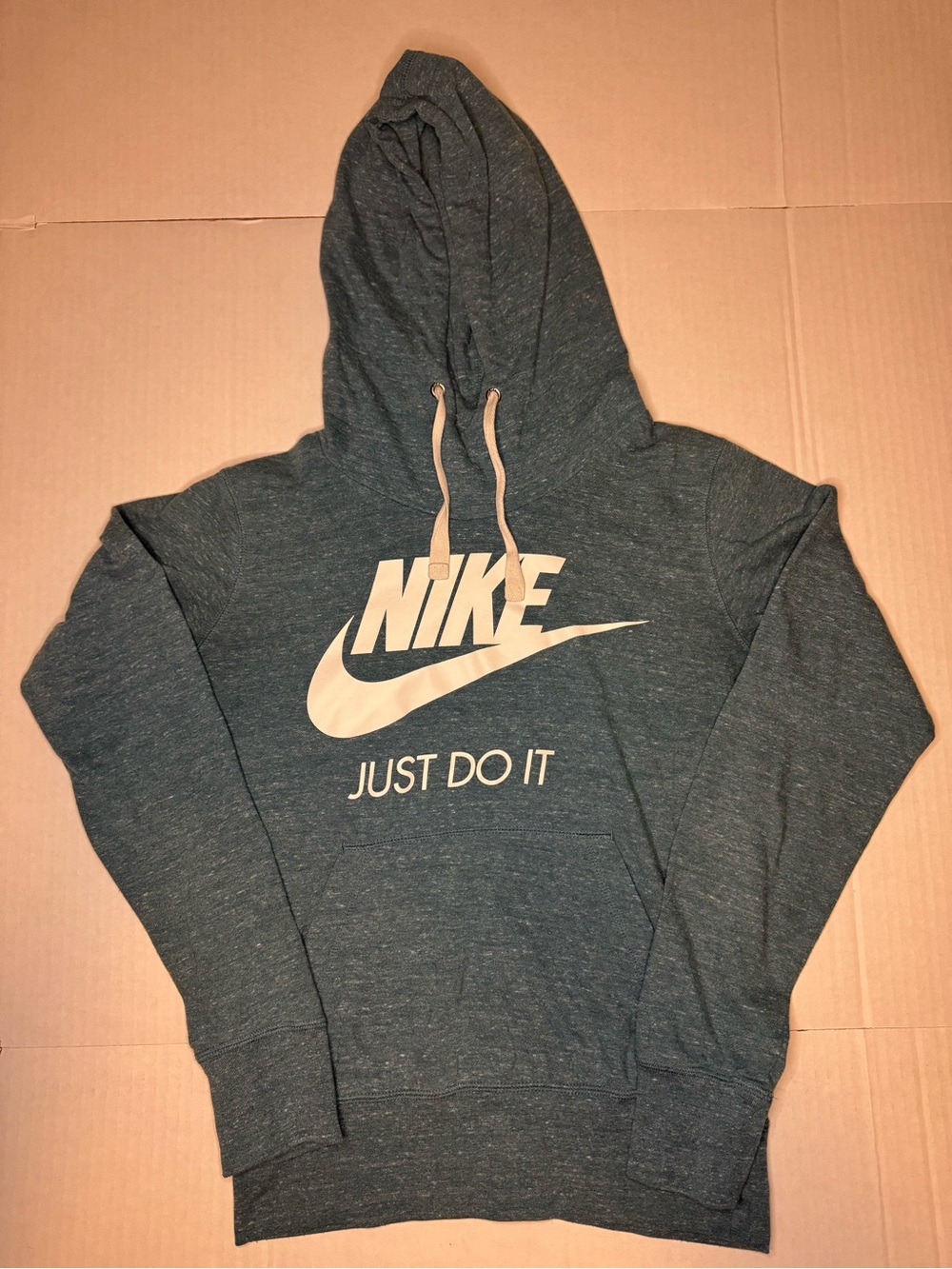 Nike Women's Teal Pullover Hoodie with White Logo